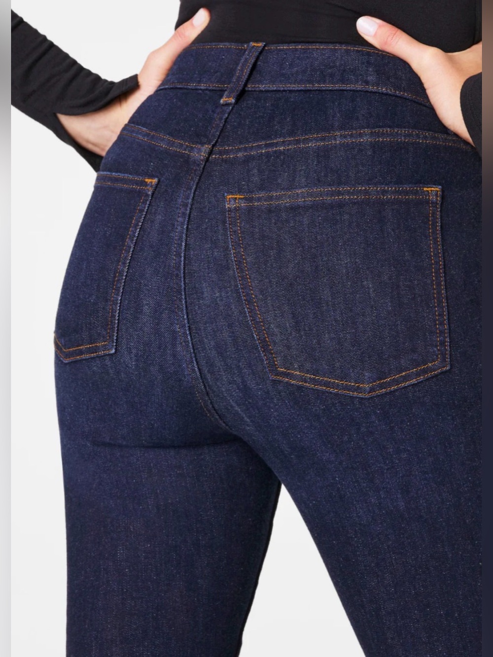 SPANX Denim $168 Flare Jeans Size 4 31.5" inseam - Picture 6 of 8